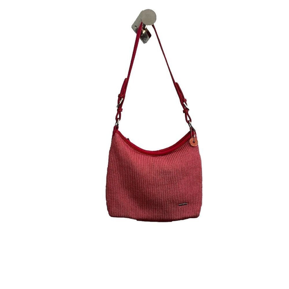 The Sak Crochet Pink Shoulder Bag Medium Inner Pockets